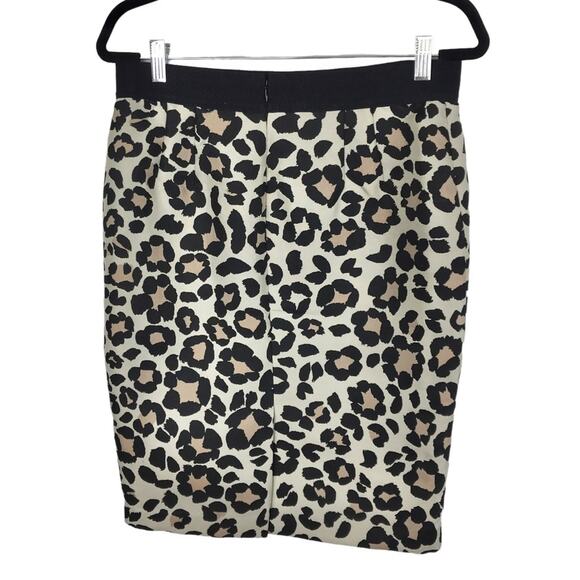 Ann Taylor NWT Stretch Pencil Skirt Leopard Animal Print Size 8 - Picture 3 of 5